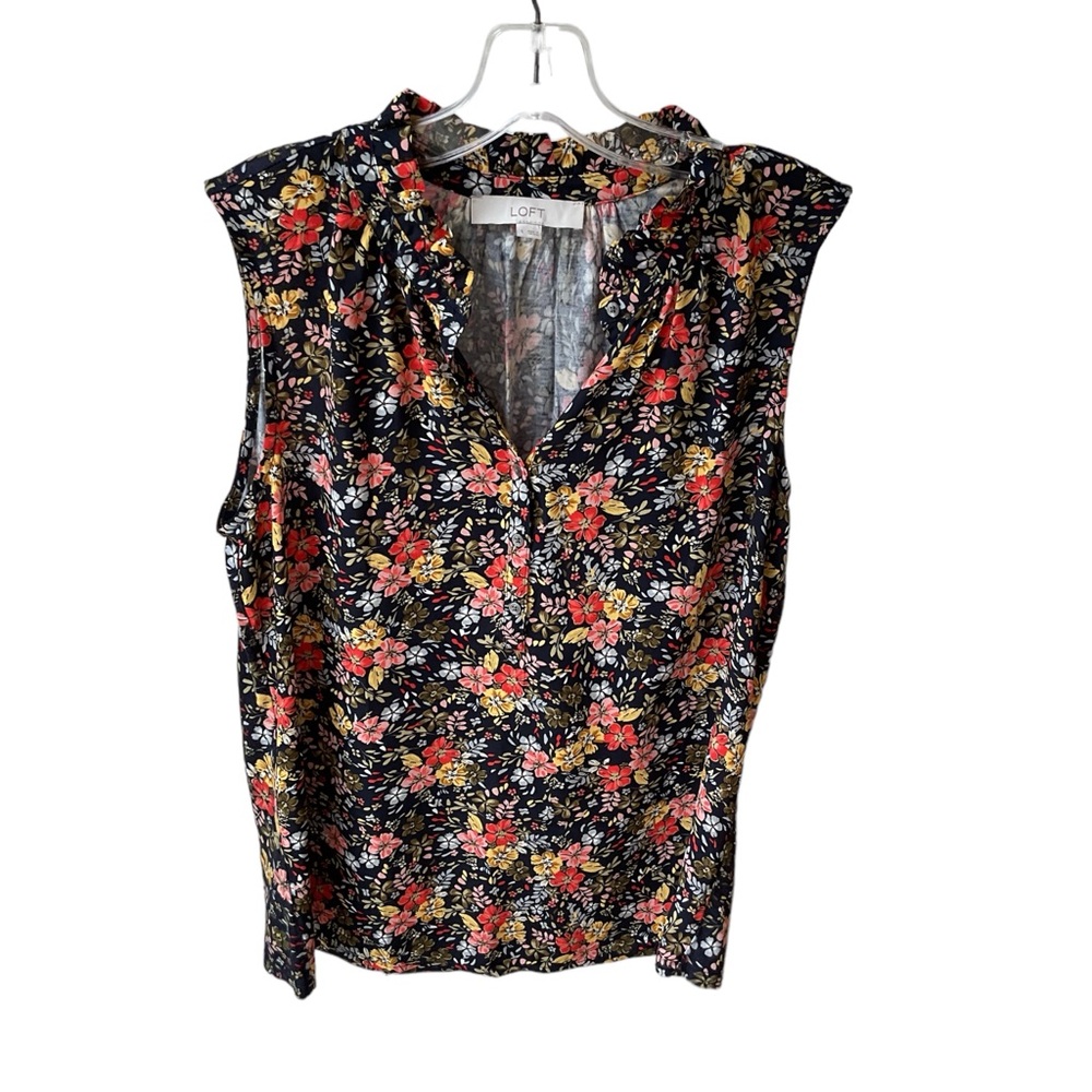 Loft Women’s Floral Sleeveless Blouse⭐️